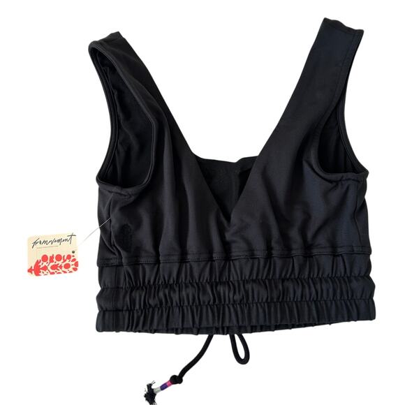 Free People Movement Crop Top Women's Friday Night Lights Black Size XS NWT - Picture 2 of 6